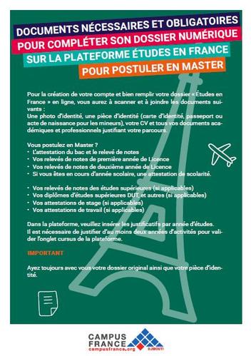 Fiche procédure Postuler Master