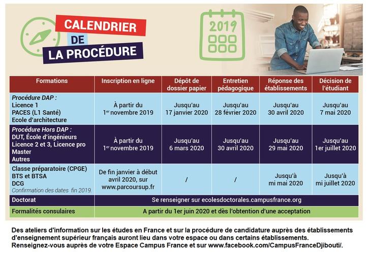 Le Calendrier Campus France